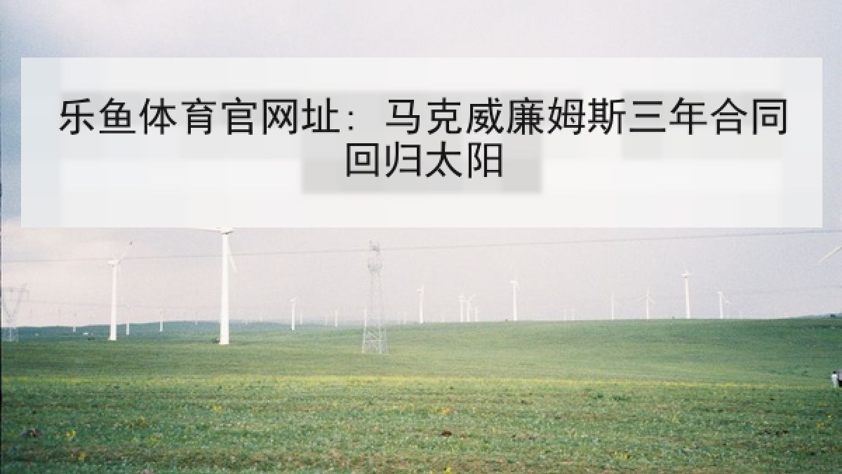 乐鱼体育官网址: 马克威廉姆斯三年合同回归太阳